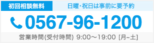 電話番号0567-96-1200